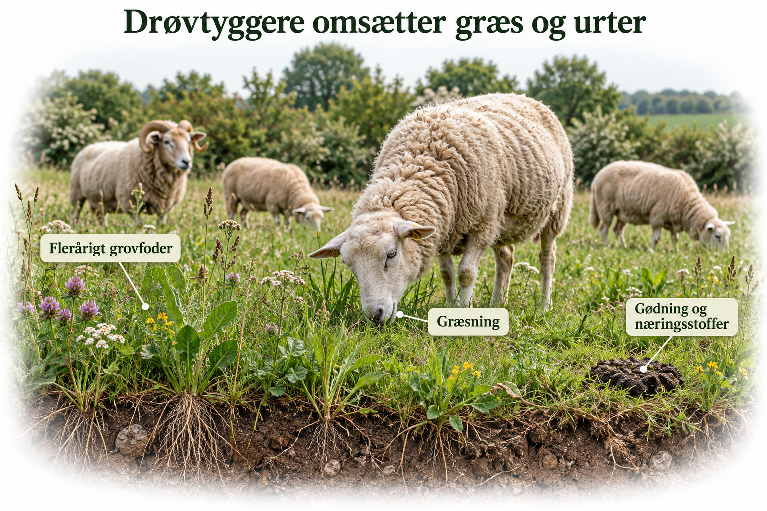 Drøvtyggere omsætter græs og urter-1