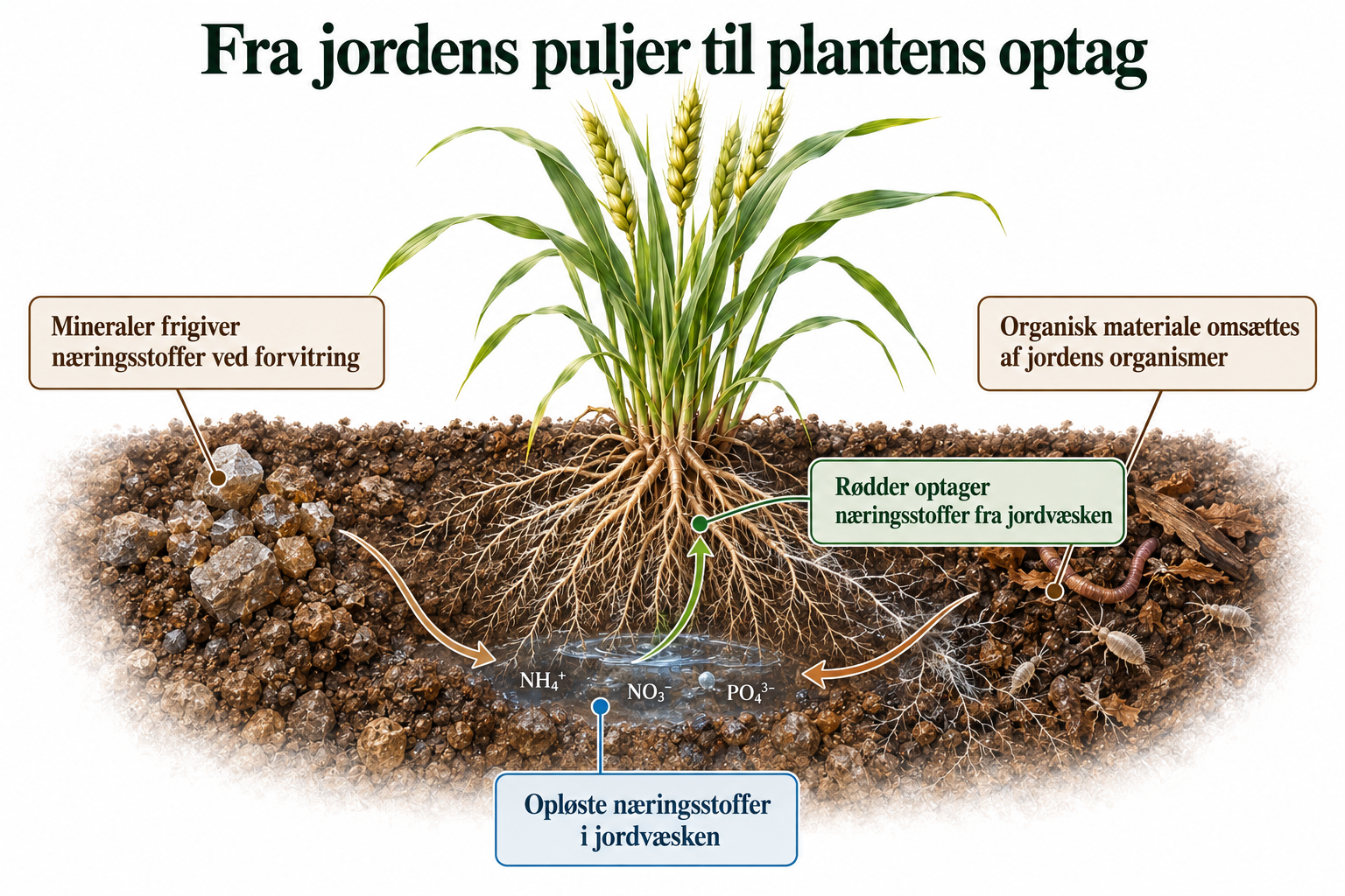 Fra jordens puljer til plantens optag