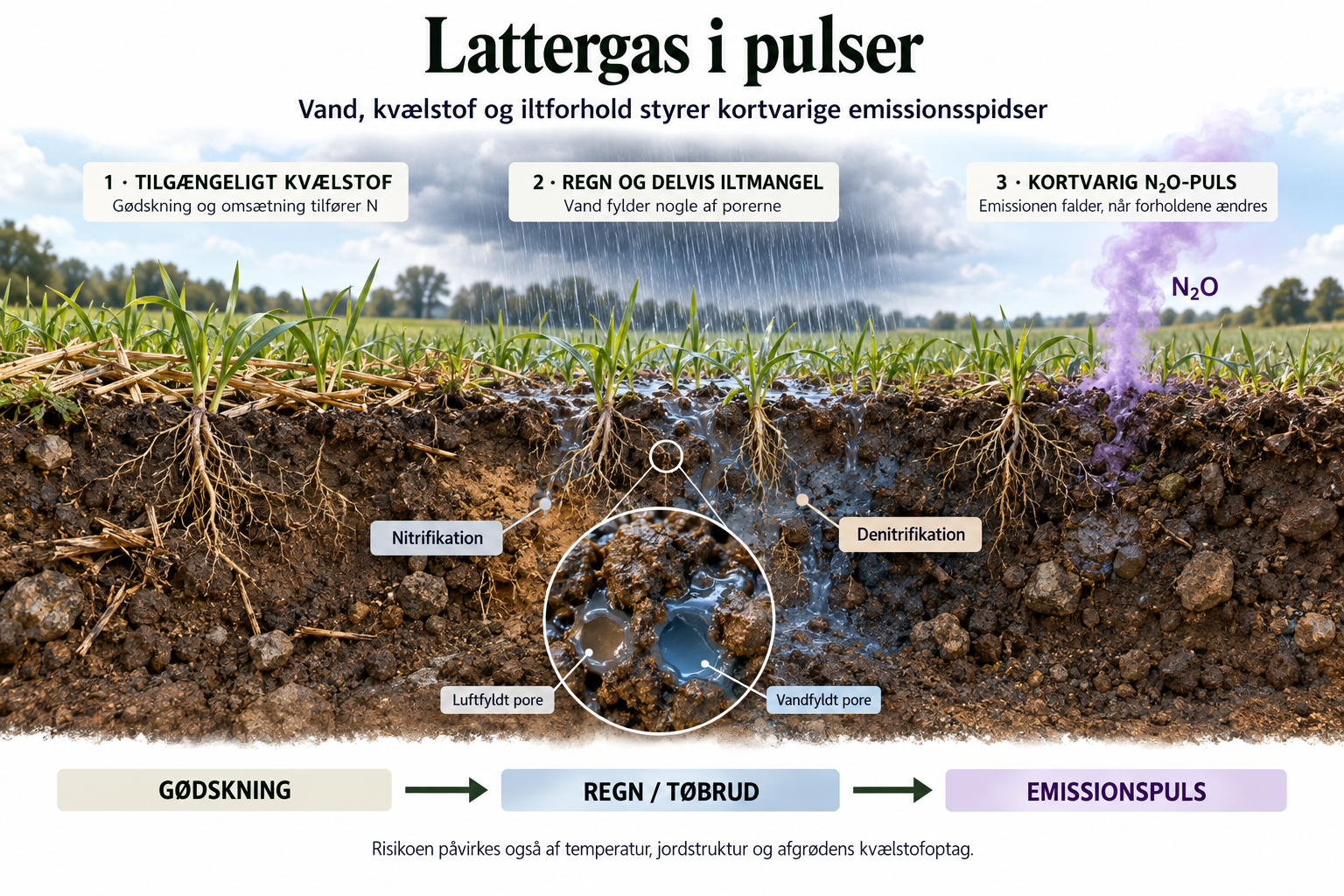 Lattergas i pulser